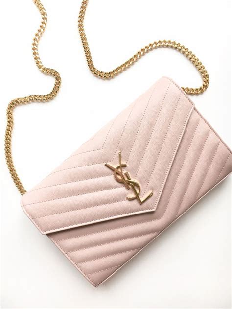 ysl pale pink gold hardware wallet|ysl handmade wallet.